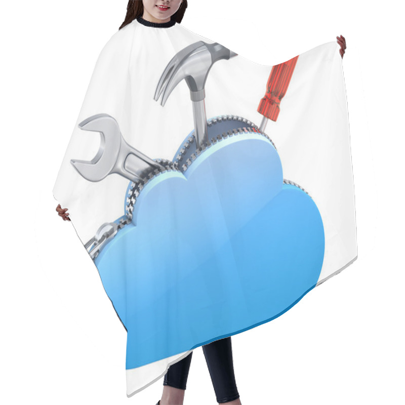 Personality  Recovery Concept With Cloud Computing Hair Cutting Cape