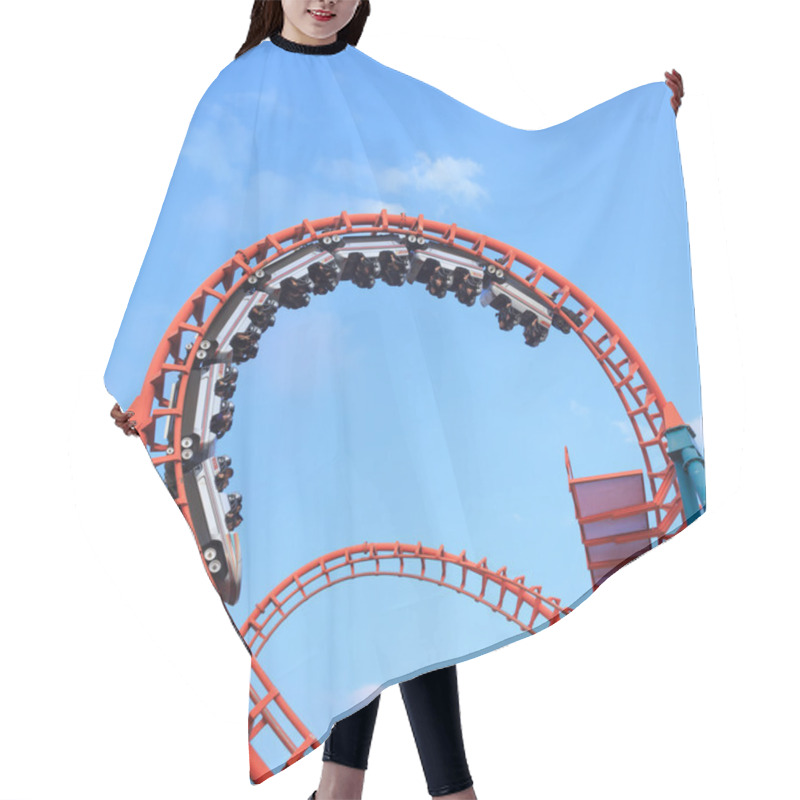 Personality  People Enjoy On Rollercoaster. Hair Cutting Cape