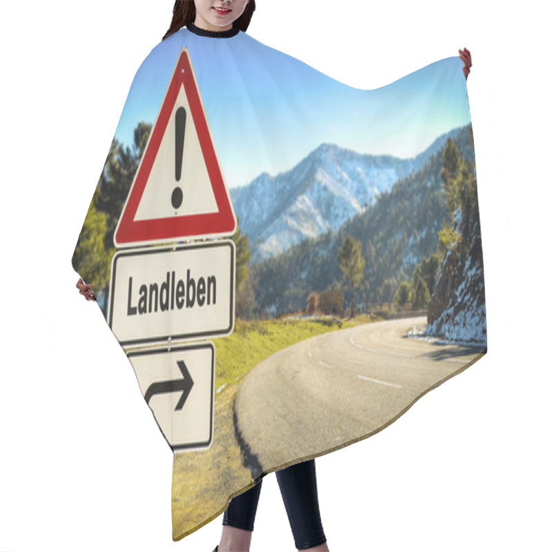 Personality  A Picture With Signposts In The Direction Of Rural Life In German Hair Cutting Cape