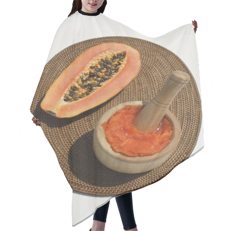 Personality  Papaya And Natural Papaya Facial Hair Cutting Cape