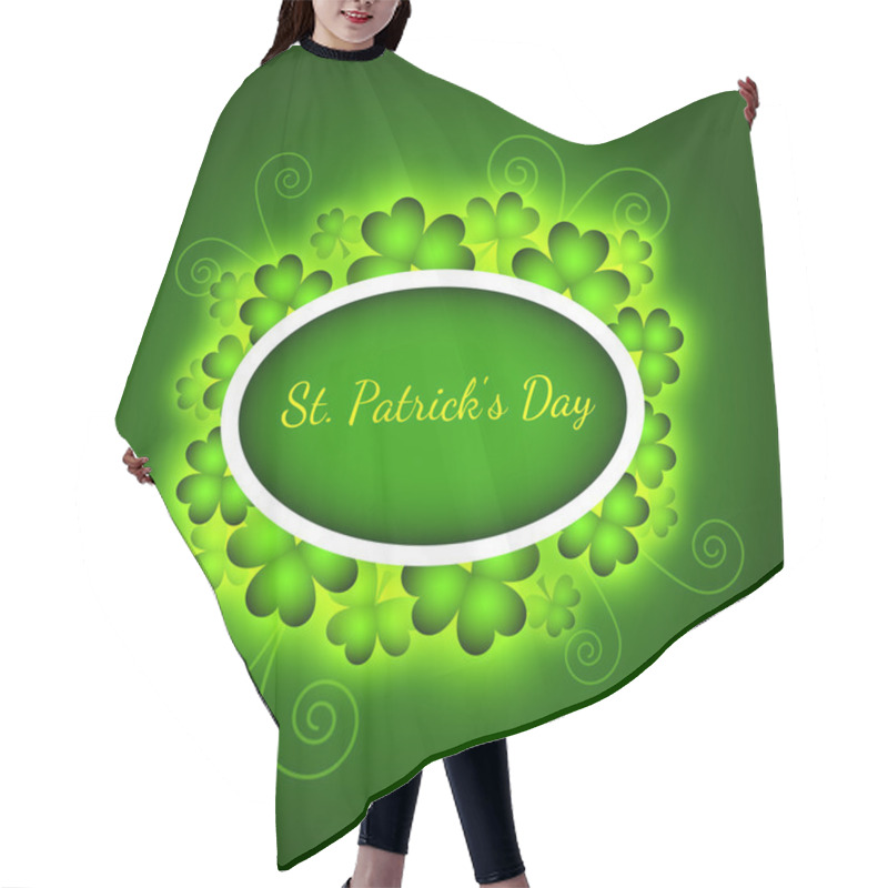 Personality  Greeting Card St Patrick Day Vector Illustration Hair Cutting Cape