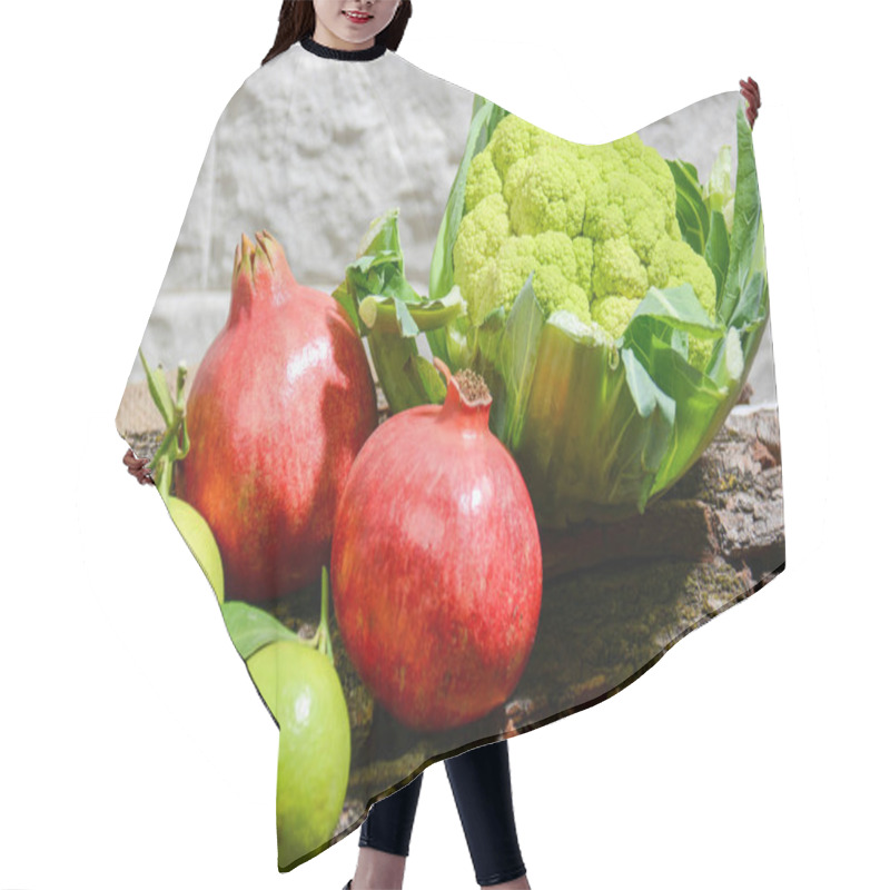 Personality  Italian Vegetables And Winter Fruits Hair Cutting Cape