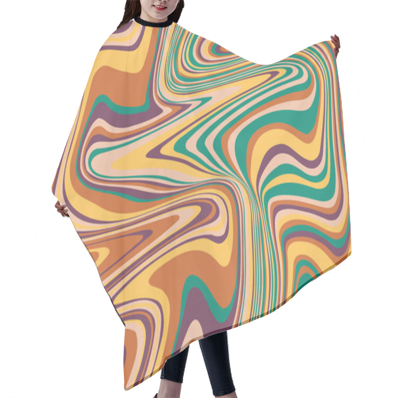 Personality  Abstract Psychedelic Groovy Background. Vector Illustration. Hair Cutting Cape