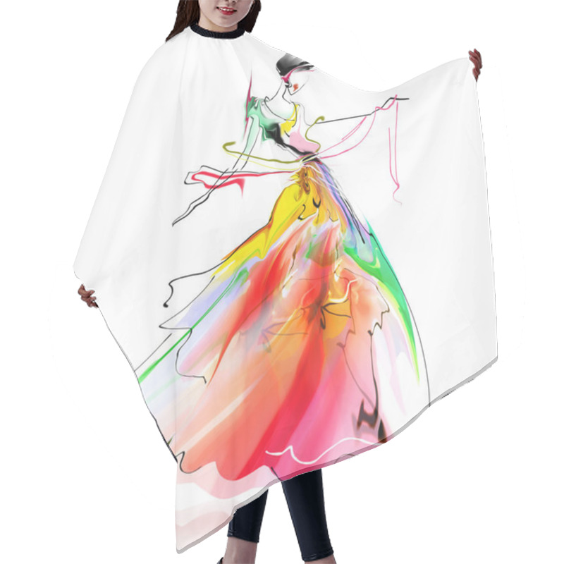 Personality  Pretty Fashion Girl Hair Cutting Cape