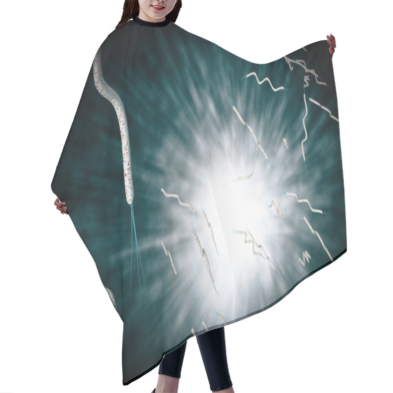 Personality  Spirilla Bacteria Hair Cutting Cape