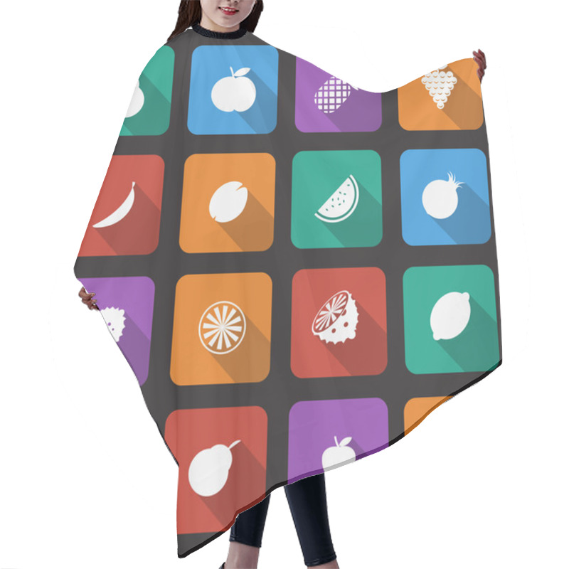 Personality  Fruit Icons Hair Cutting Cape