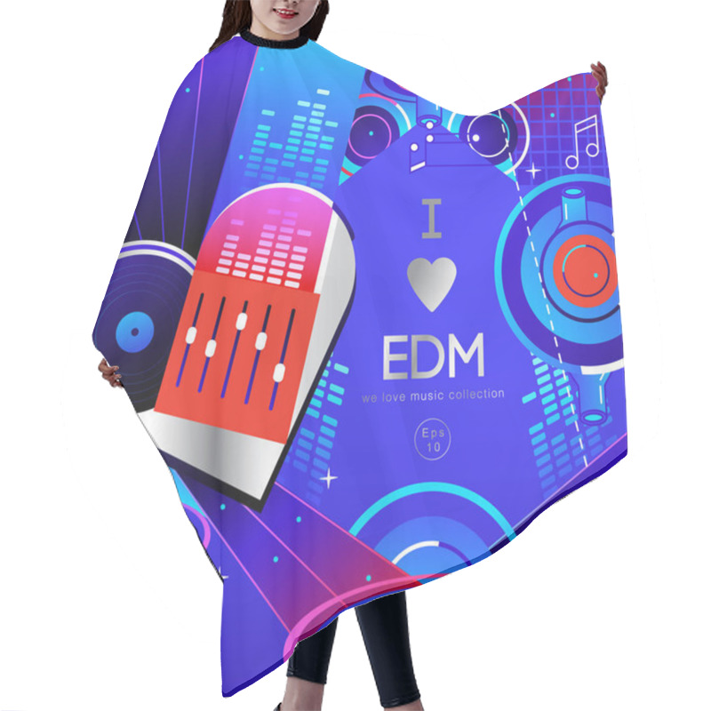 Personality  Music Party Poster Template : Vector Illustration Hair Cutting Cape