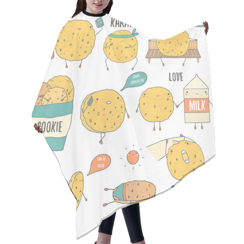 Personality  Cookies Characters Set Hair Cutting Cape