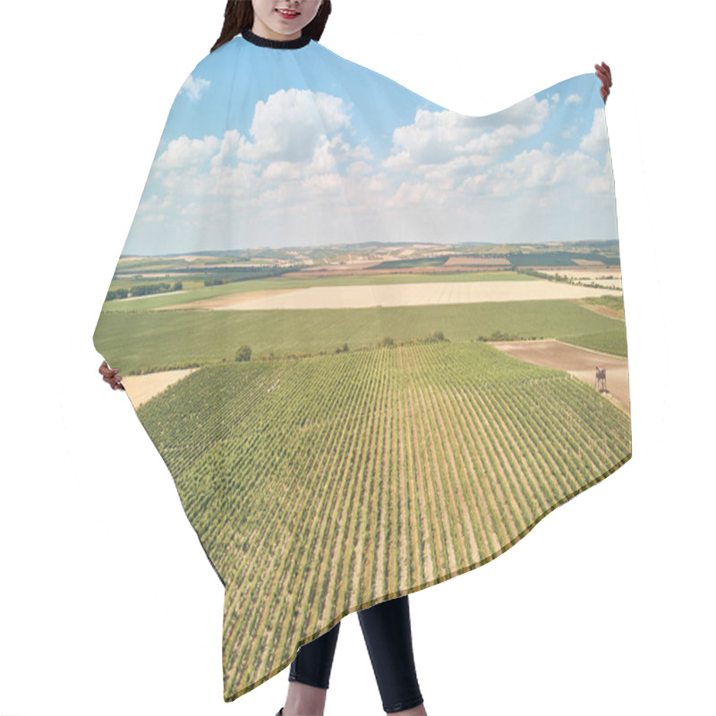 Personality  Aerial View Of Fields And Blue Sky With Clouds, Czech Republic Hair Cutting Cape