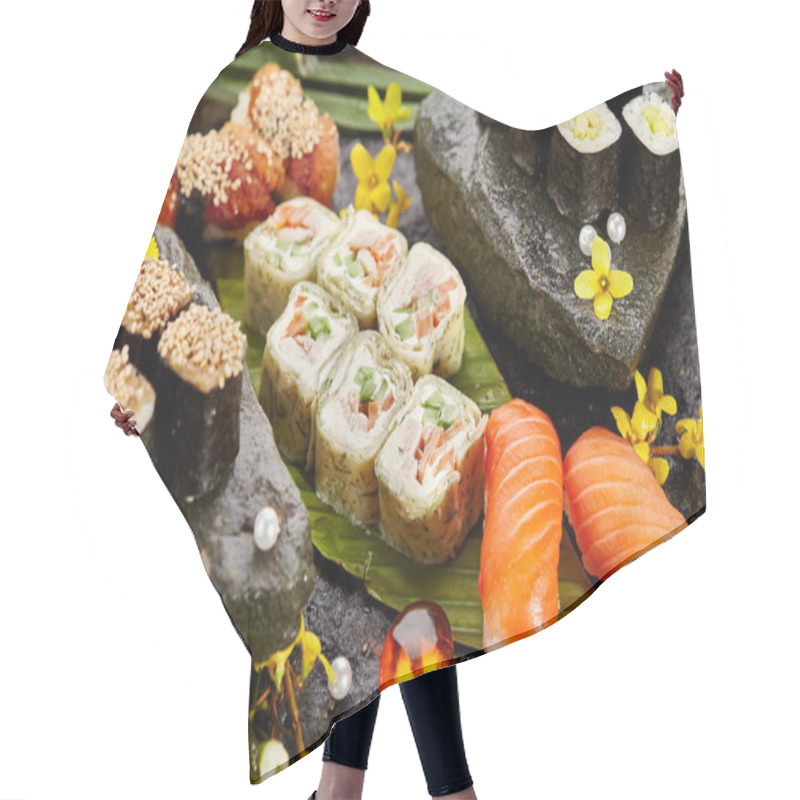 Personality  Japanese Sushi Set Hair Cutting Cape