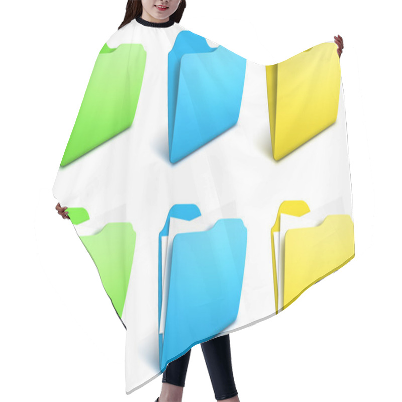 Personality  Folders Vector Icons Hair Cutting Cape