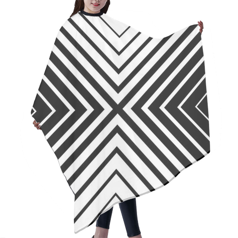 Personality  Abstract Square Shapes Pattern Hair Cutting Cape