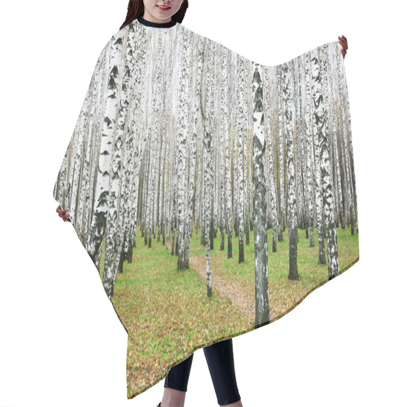 Personality  October Autumn Birch Grove Hair Cutting Cape