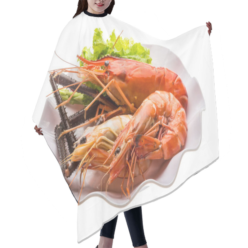 Personality  Giant Freshwater Prawn Hair Cutting Cape