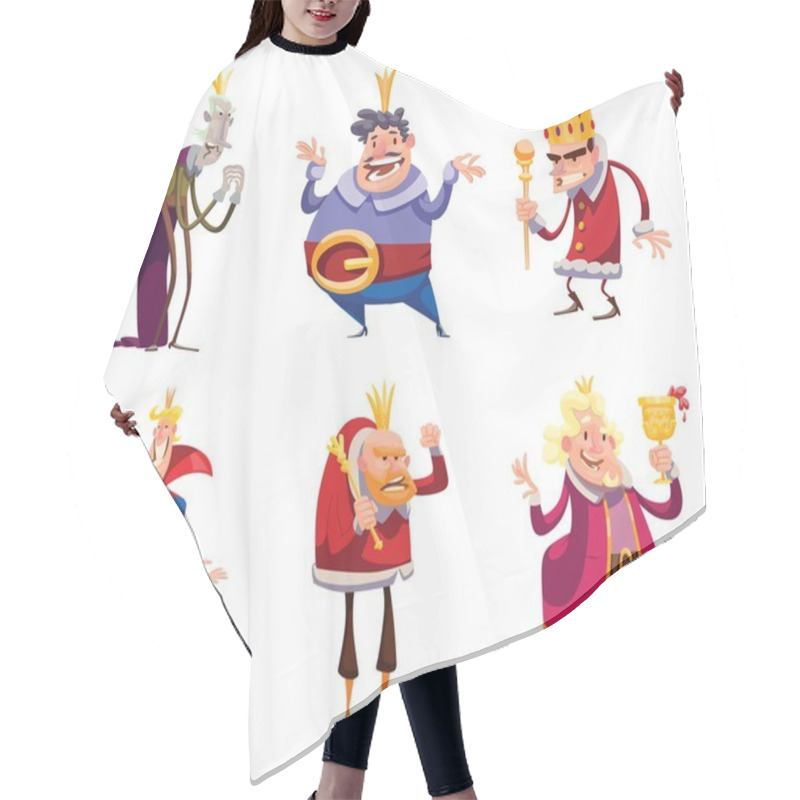 Personality  Set Of Six Funny Kings Hair Cutting Cape