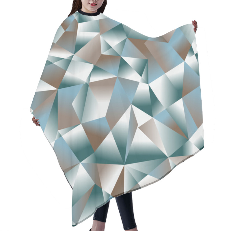 Personality  Polygon Background. Abstract Texture Hair Cutting Cape