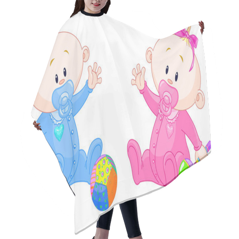 Personality  Sweet Twins Hair Cutting Cape