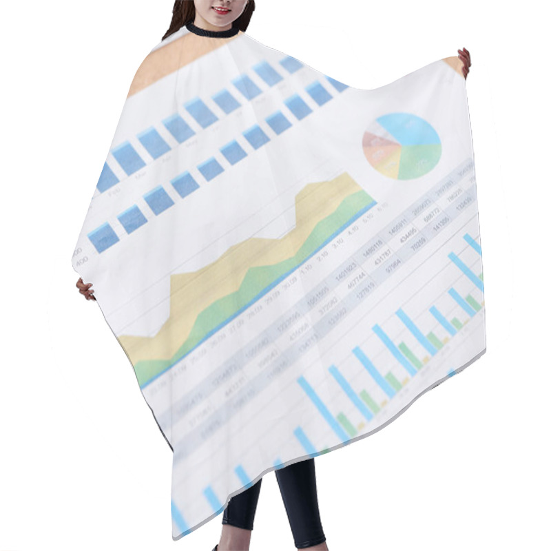 Personality  Paper With Diagrams Pinned On Cork Office Board Hair Cutting Cape