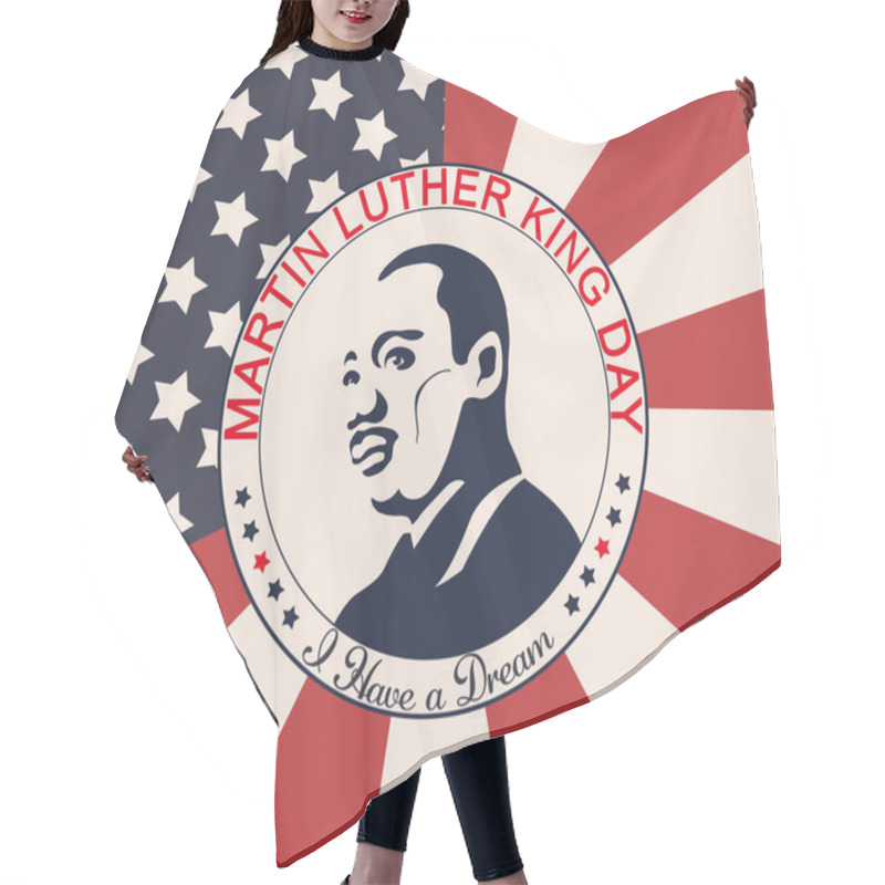 Personality  Illustration For Martin Luther King Day On White Background. Federal Holiday In USA Hair Cutting Cape