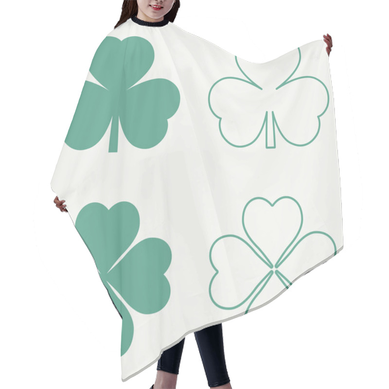 Personality  Clover Leaf Icons Hair Cutting Cape