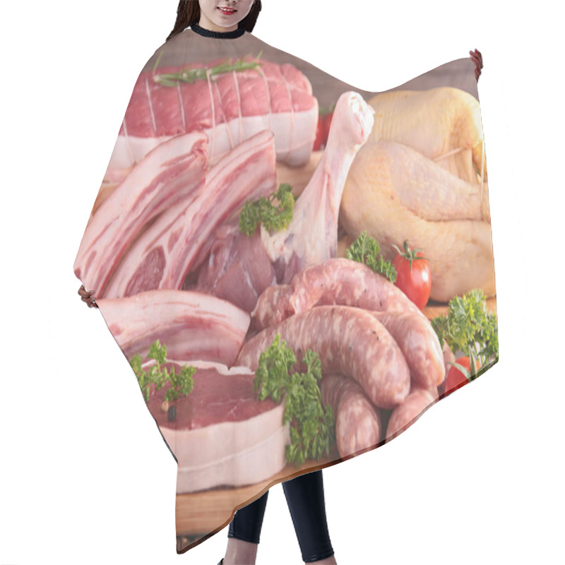 Personality  Variety Raw Meat Hair Cutting Cape