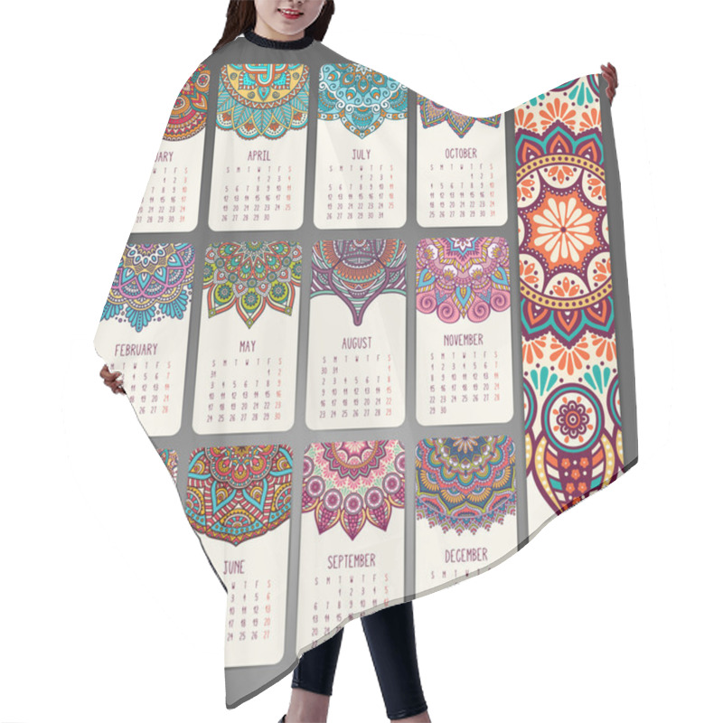 Personality  Hand Draw Ethnic Elements Hair Cutting Cape