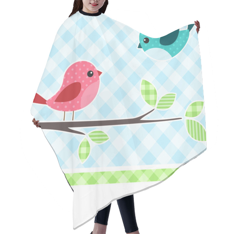 Personality  Birds On Branch Hair Cutting Cape