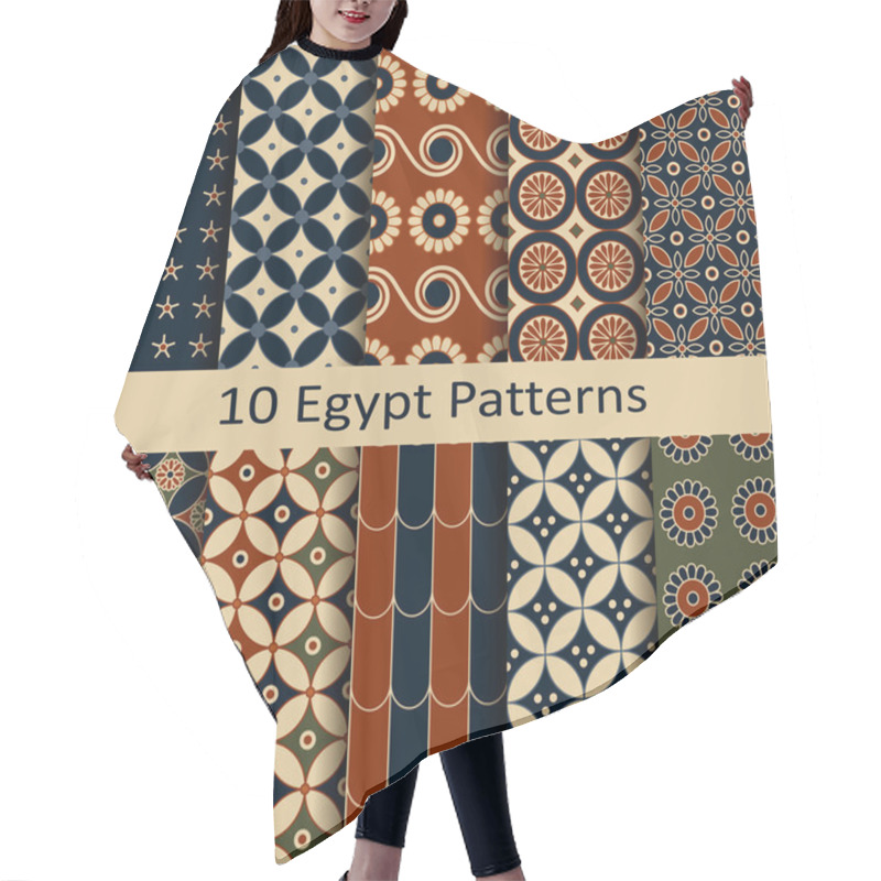 Personality  Set Of Ten Egypt Patterns Hair Cutting Cape