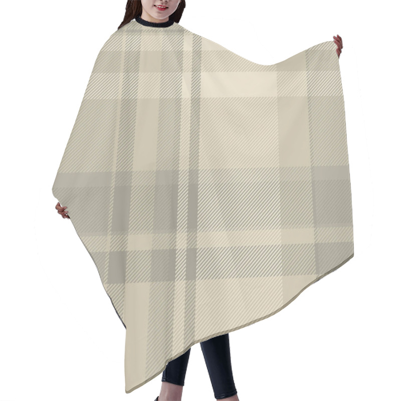 Personality  Elegant Neutral Plaid Pattern.  Subtle Beige And Grey Tones Create A Sophisticated Texture Perfect For Website Backgrounds, Textile Designs, Or Packaging. Versatile And Calming Aesthetic. Hair Cutting Cape