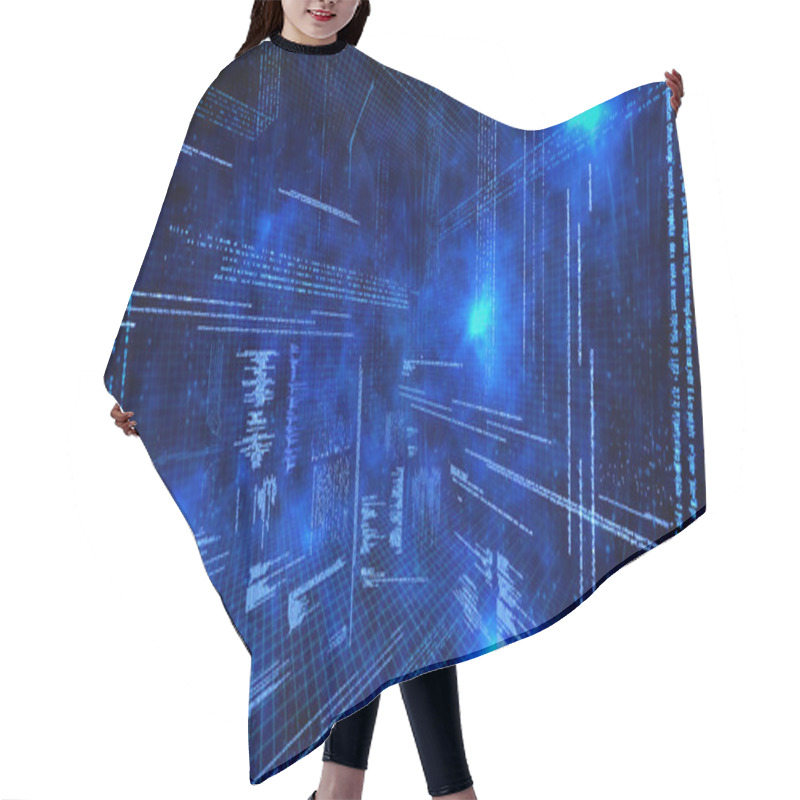 Personality  Creative Image Of Coding Concept Hair Cutting Cape