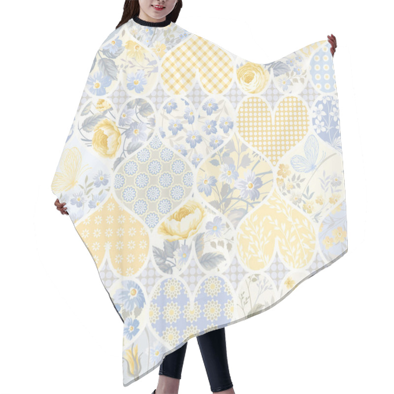 Personality  Seamless Patchwork Pattern  Hair Cutting Cape