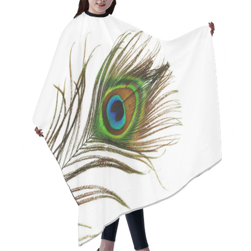 Personality  Detail Of Peacock Feather Eye Hair Cutting Cape