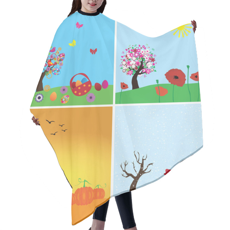 Personality  4 Seasons Hair Cutting Cape