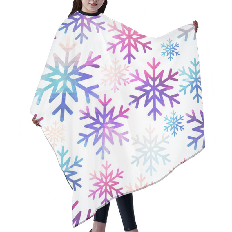 Personality  Vector Snowflakes Pattern. Abstract Snowflake Of Geometric Shape Hair Cutting Cape