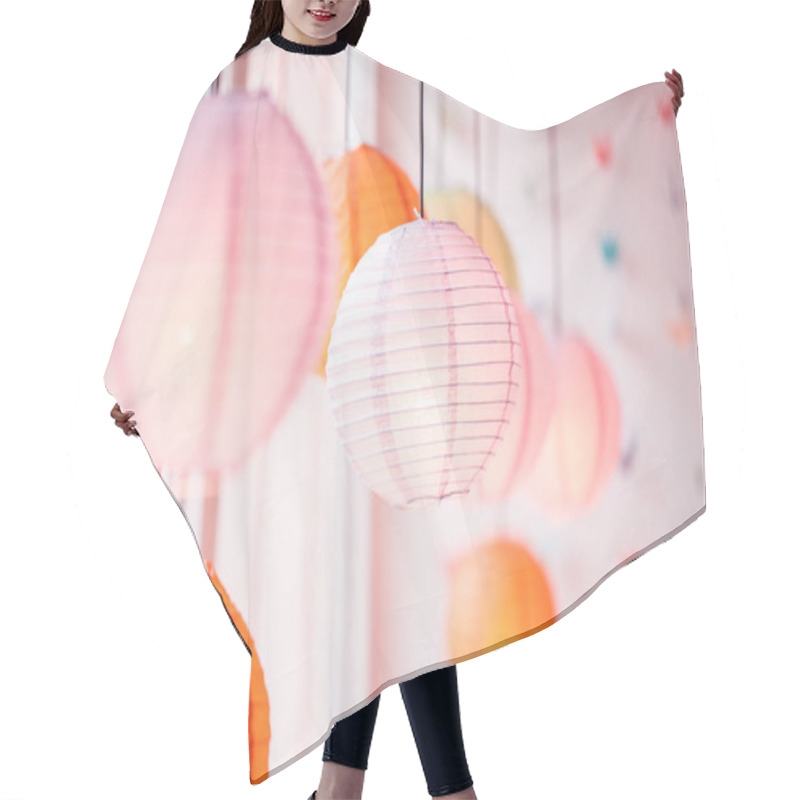 Personality  Chinese New Year Lanterns  Hair Cutting Cape