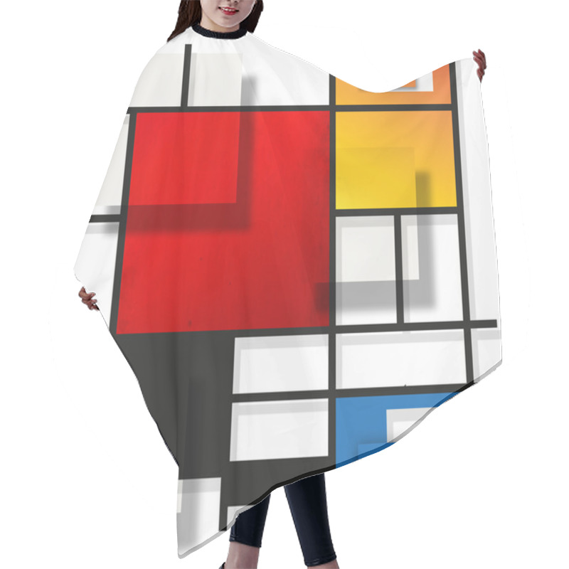 Personality  Geometric Suprematism Pattern Hair Cutting Cape