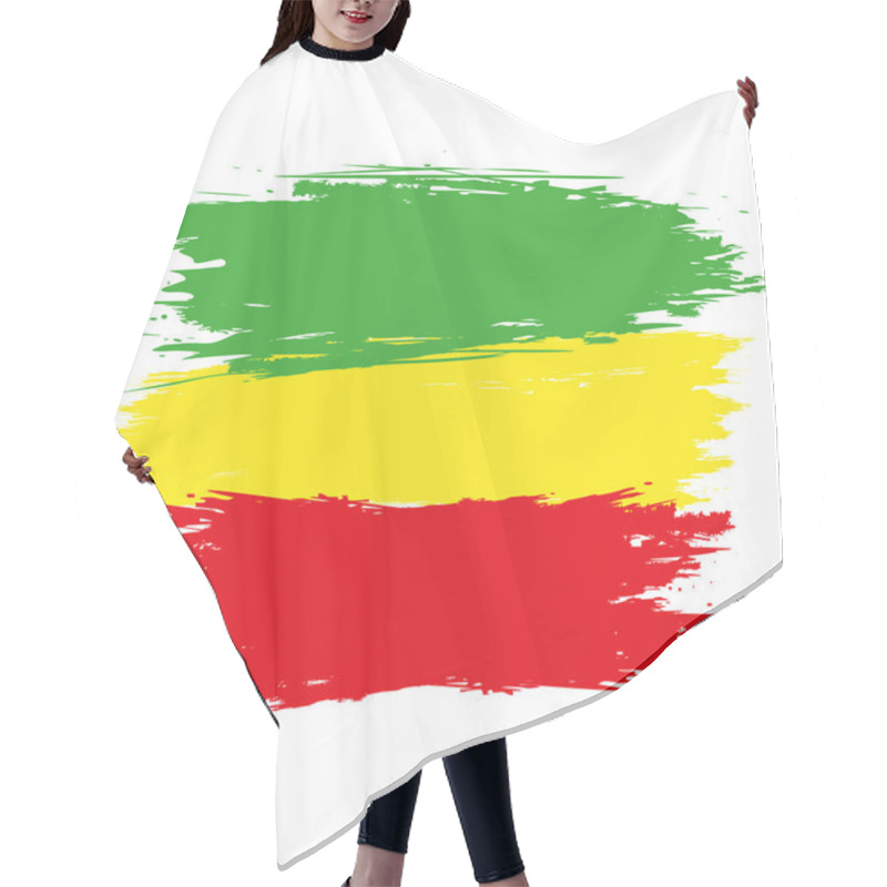 Personality  Grunge Rasta Flag As A Background, Vector Hair Cutting Cape