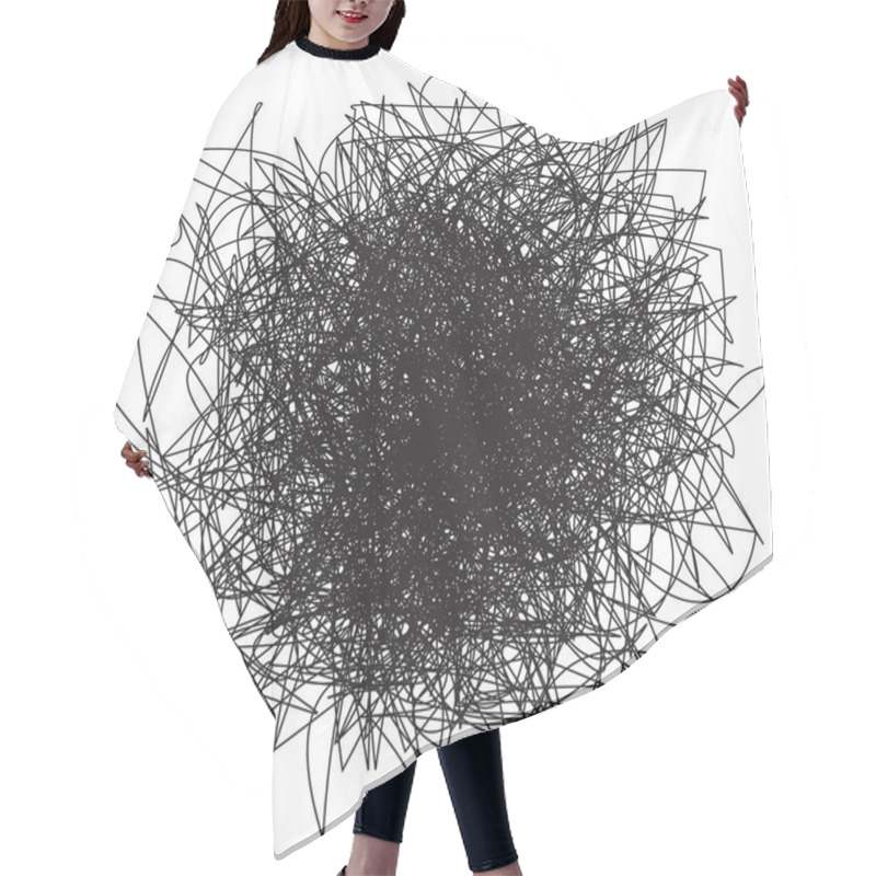 Personality  Scribble Background Hair Cutting Cape