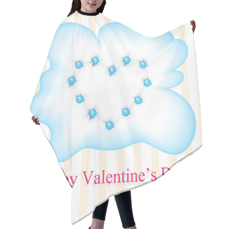 Personality  Vector Greeting Card For Valentine's Day. Hair Cutting Cape