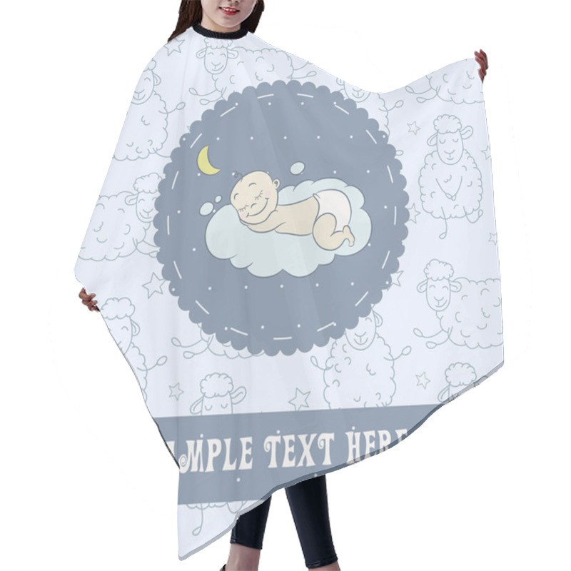 Personality  Baby Sleeping On A Cloud Hair Cutting Cape