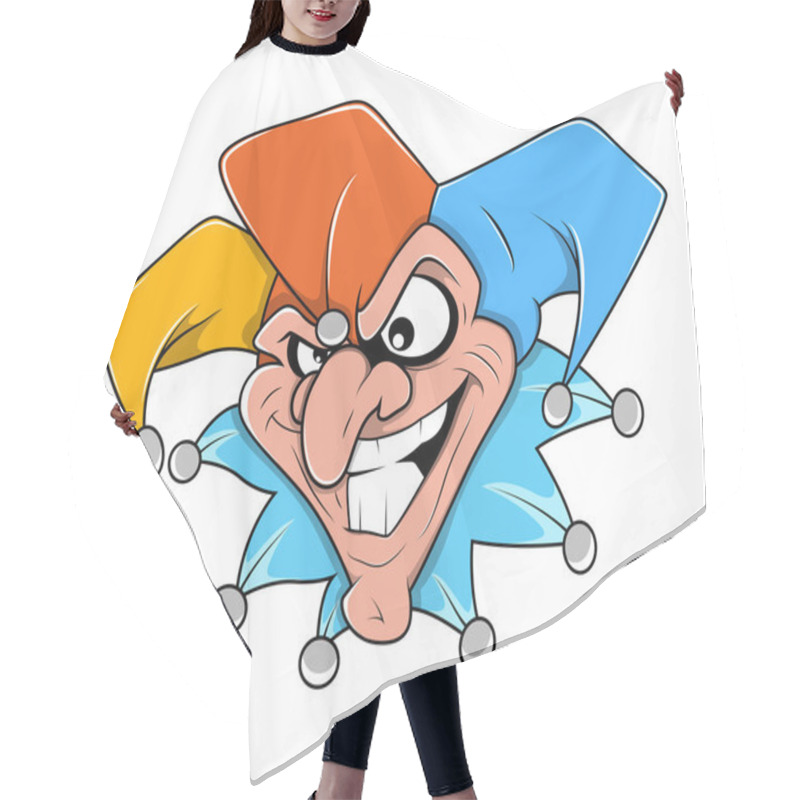 Personality  Evil Jester Tattoo Vector Hair Cutting Cape