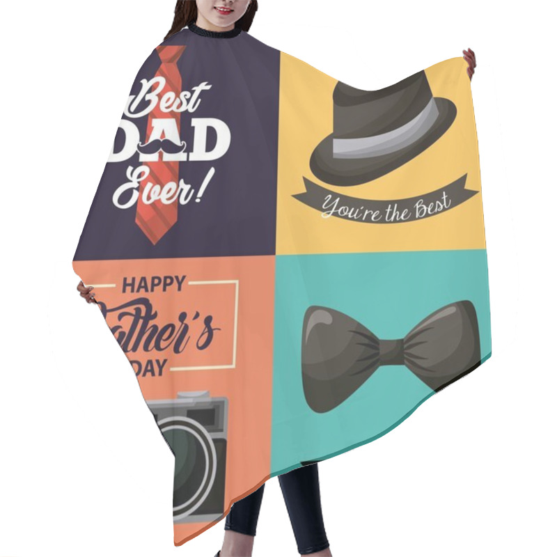 Personality  Happy Fathers Day Hair Cutting Cape