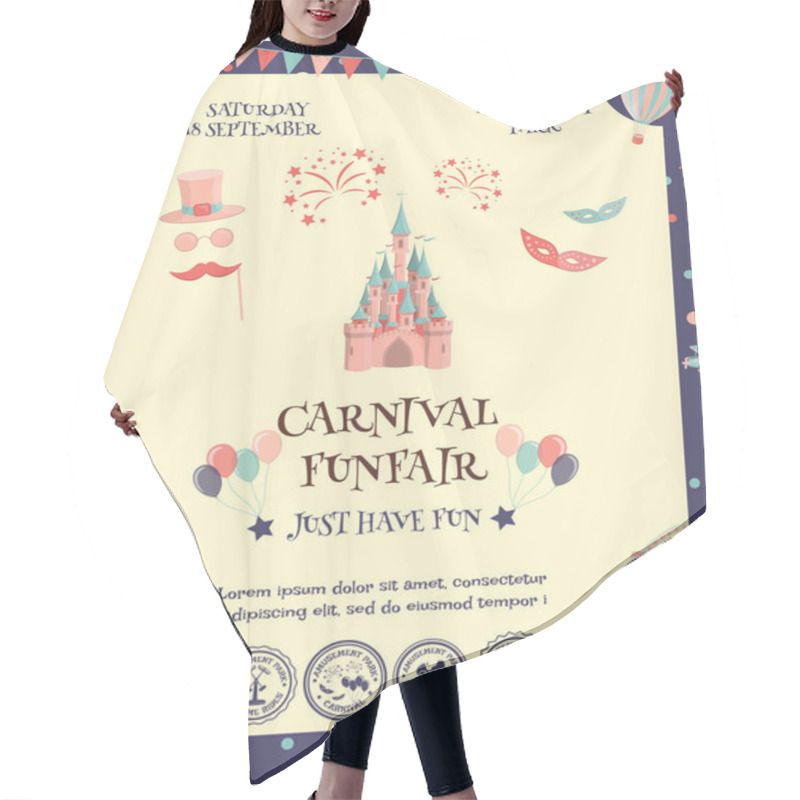 Personality  Poster Amusement Park Hair Cutting Cape