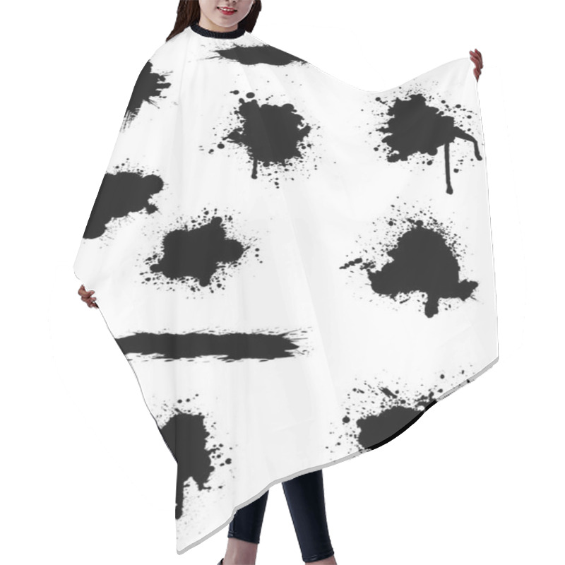 Personality  Splashed Splatter Set Hair Cutting Cape