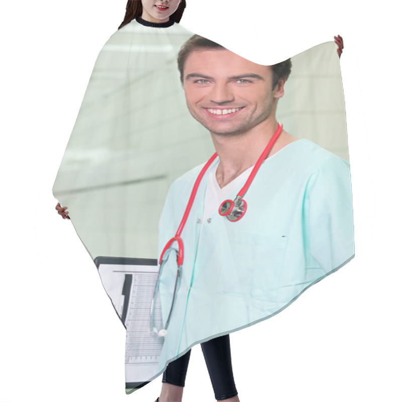 Personality  Doctor Making His Rounds Hair Cutting Cape