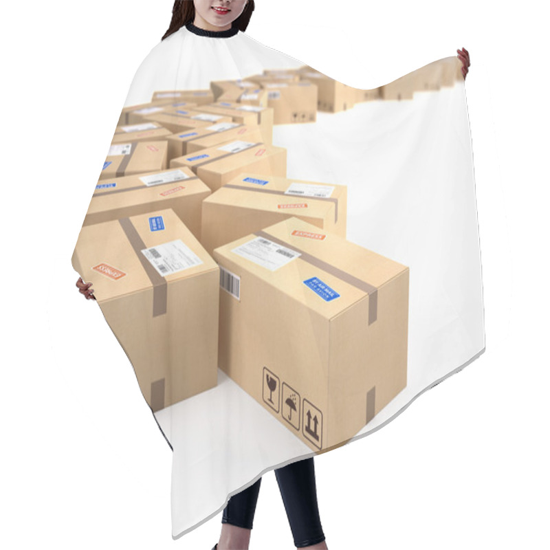 Personality  Cardboard Boxes Package Parcels Hair Cutting Cape