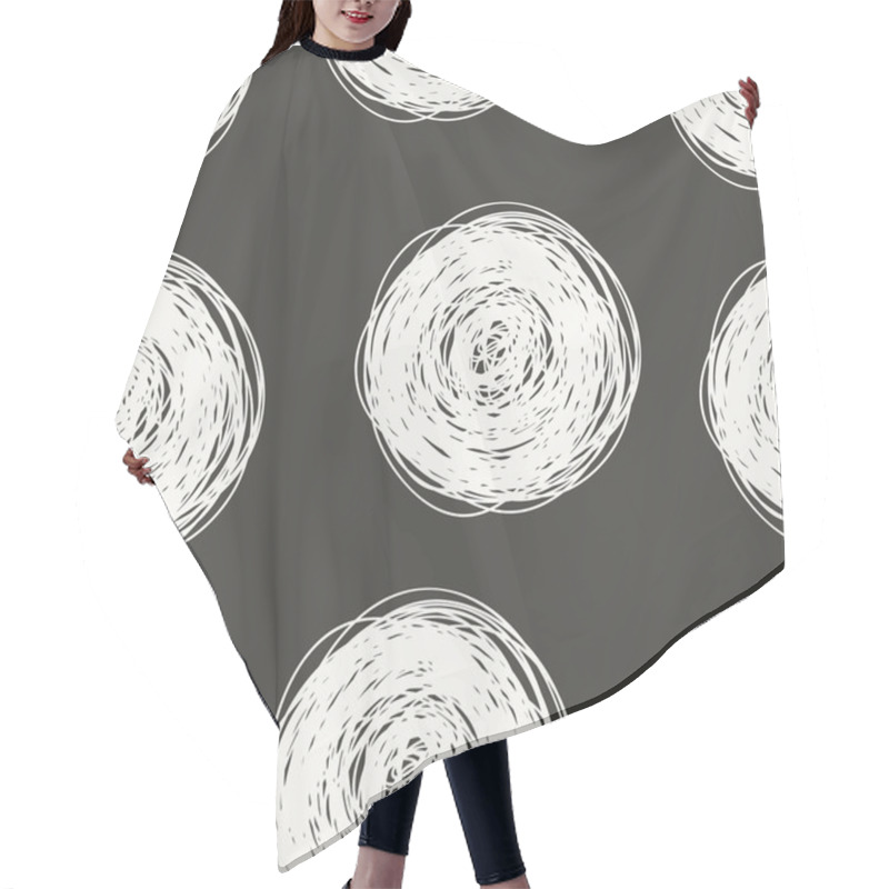 Personality  Seamless Rounded Rectangles Pattern. Hair Cutting Cape