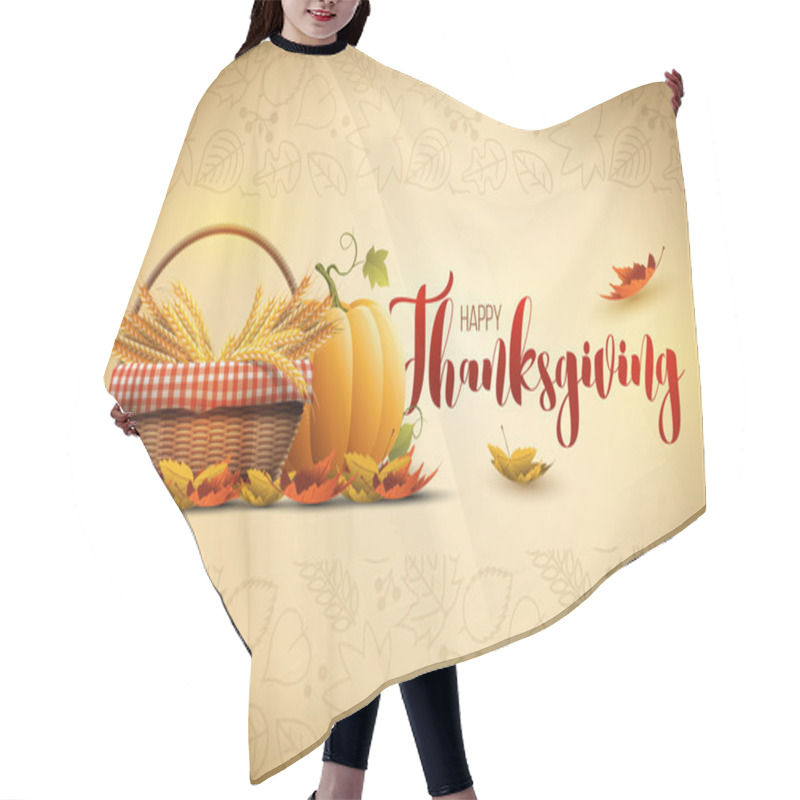 Personality  Happy Thanksgiving Poster Design Hair Cutting Cape