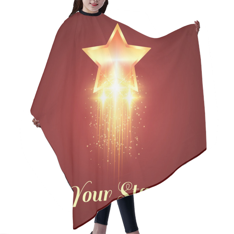 Personality  Background With Glowing Golden Star Hair Cutting Cape