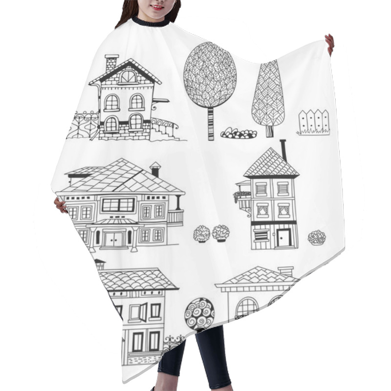 Personality  Houses Hair Cutting Cape